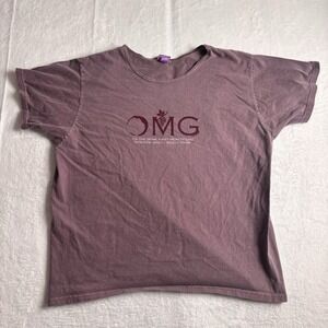 VTG Crazy Shirts OMG One Drink Away Wine Dyed Shirt Women's Top‎ 2XL *